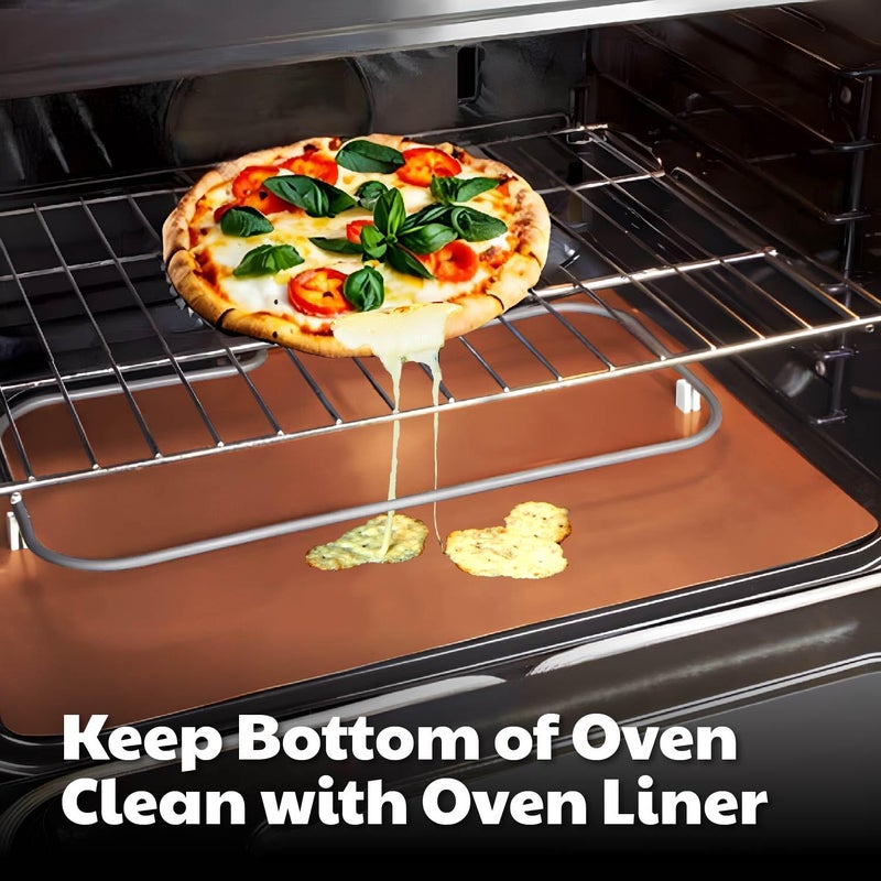 Cooks Innovations Non-Stick Oven Protector Mat - Heavy Duty Nonstick Oven Rack Liners to Protect Convection, Electric, Gas, & Microwave Ovens - BPA & PFOA Free Heat Resistant Baking Mat - Image 2